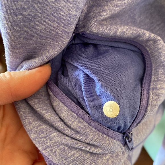 LULULEMON lavender zip up jacket. Size US 8. Long style with classic front logo. - Picture 12 of 12